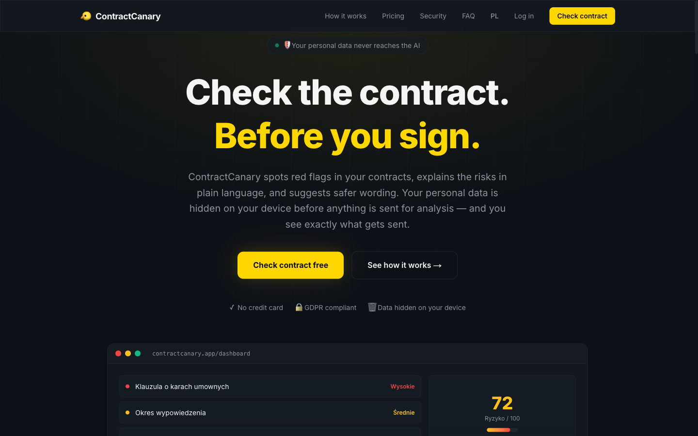 ContractCanary product site